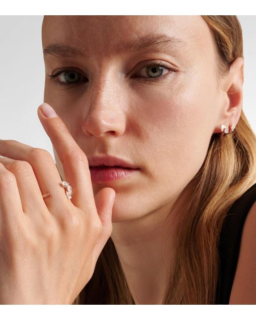 Repossi White Serti Sur Vide 18Kt Rose Ring With Diamonds