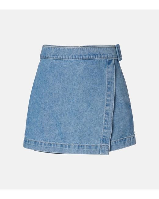 Veronica Beard Blue Diaz Denim Skort