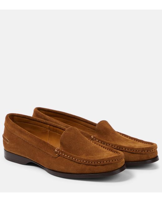 The Row Brown Ruth Suede Loafers