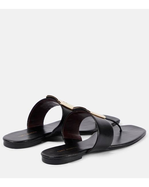 Sandalias Georgia piel Tory Burch de color Black