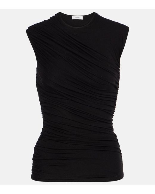 Agolde Black Ester Ruched Top