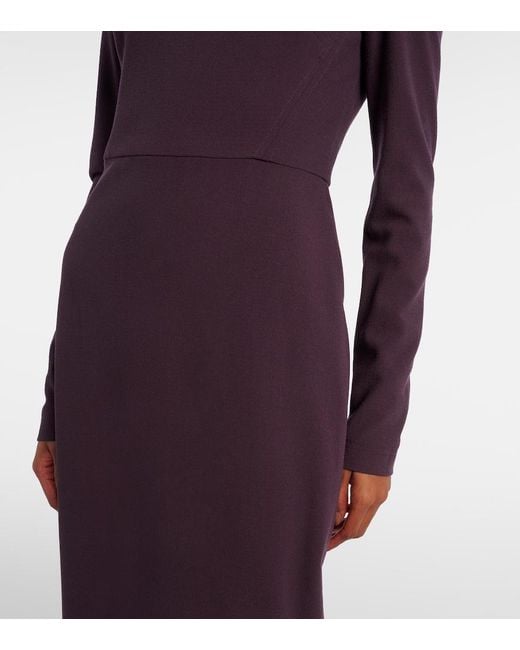 Victoria Beckham Purple Dress With Shoulder Pads