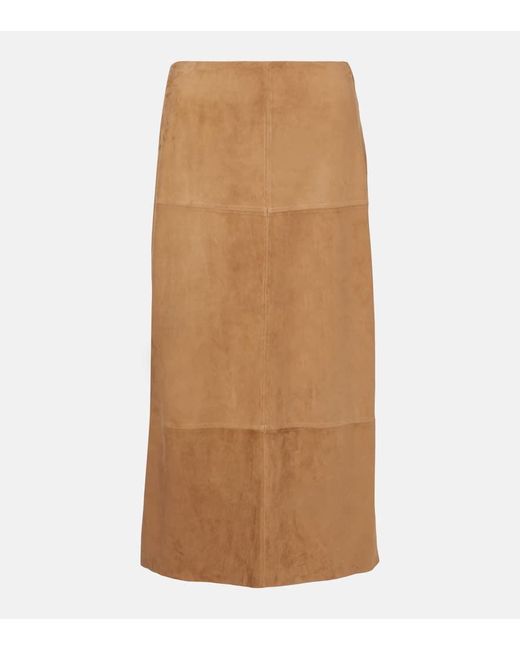 Proenza Schouler Brown Midirock Aus Veloursleder