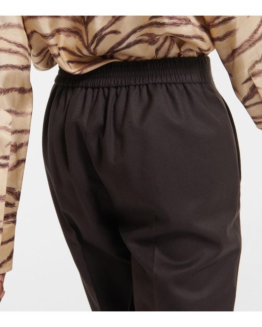 Stella McCartney Black Wool Flannel Sweatpants