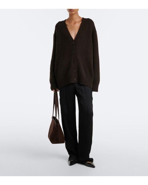 The Row Brown Parker Medium Suede Tote Bag