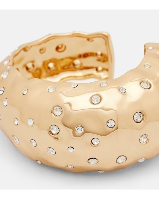Self-Portrait Metallic Crystal-Embellished Cuff Bracelet
