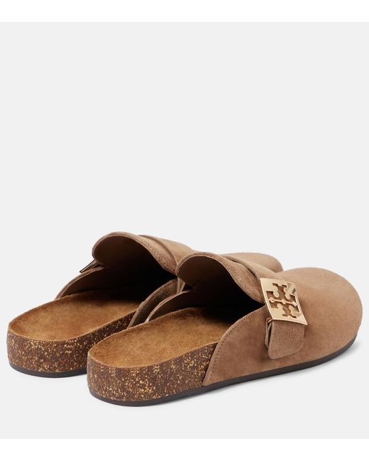 Tory Burch Brown Mellow Suede Mules