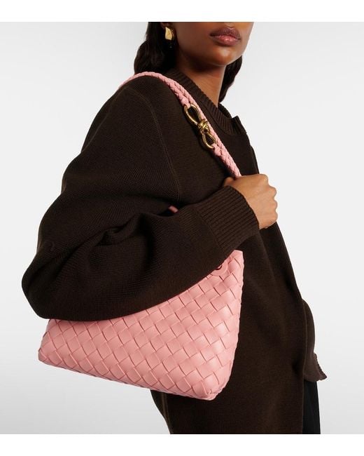Bottega Veneta Pink Henkeltasche Andiamo Small Aus Leder