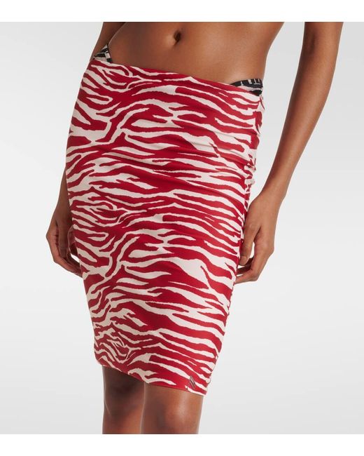 Minifalda estampada The Attico de color Red