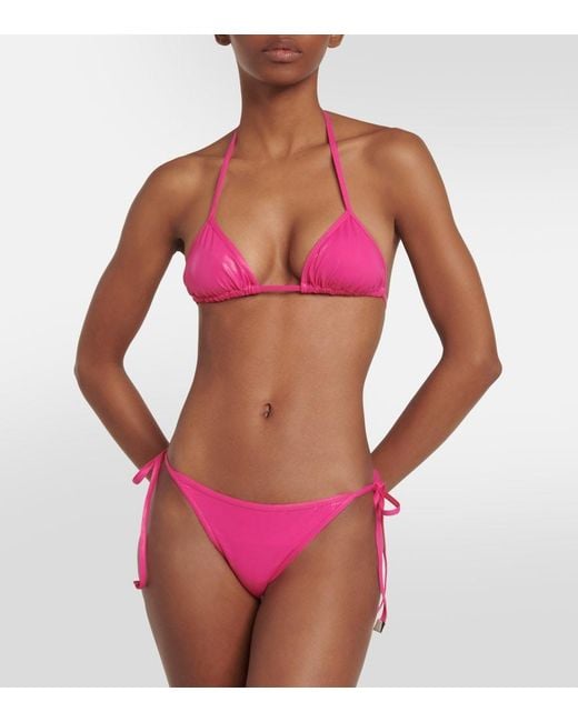 The Attico Pink Triangle Bikini