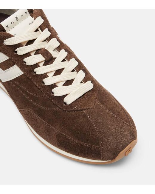 Hogan Brown H699 Suede Sneakers