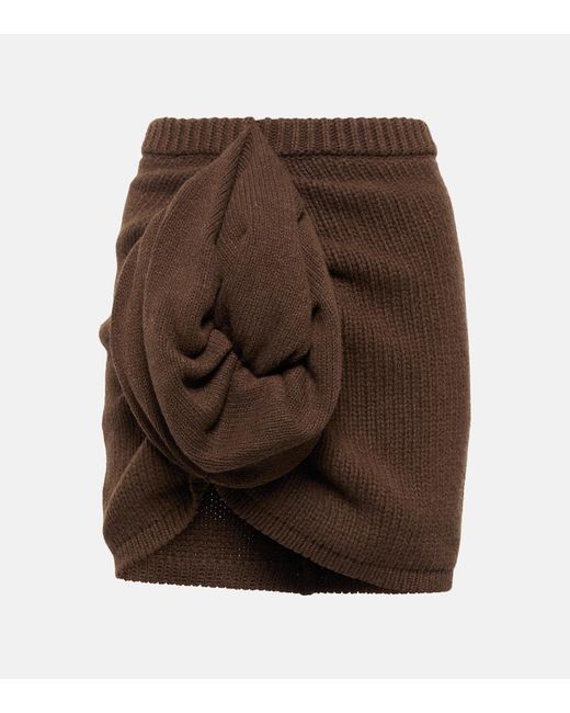 Magda Butrym Brown Cashmere Miniskirt