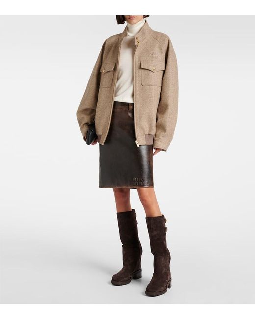 Jimmy Choo Brown Brooklyn Kb 50 Suede Knee-High Boots
