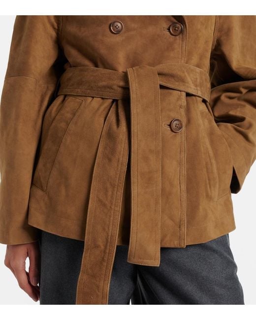 Rohe Brown Belted Suede Jacket