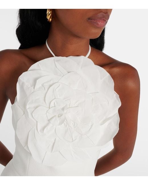 Rebecca Vallance White Bridal Odetta Floral-Applique Gown