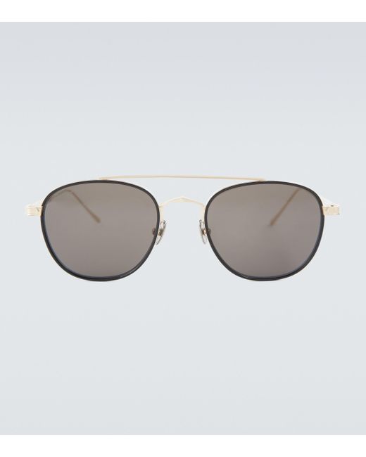 Cartier Runde Sonnenbrille Signature C in Brown für Herren