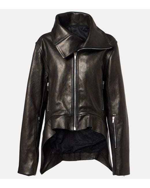 Rick Owens Black Lederjacke