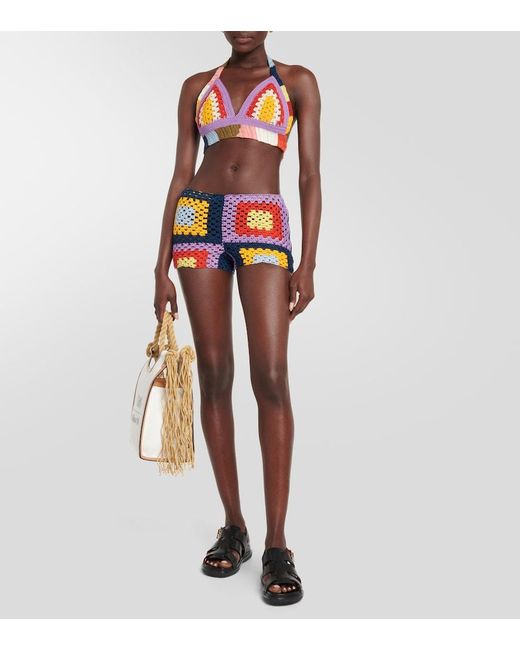 Marni Red X No Vacancy Inn Knit Crop Top