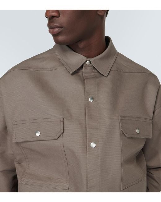 Rick Owens Brown Denim Overshirt for men
