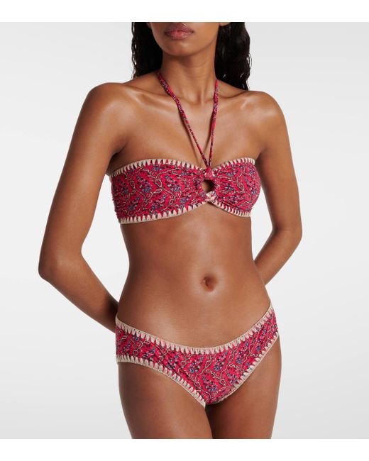 Haut de bikini imprime Starnea Isabel Marant en coloris Red