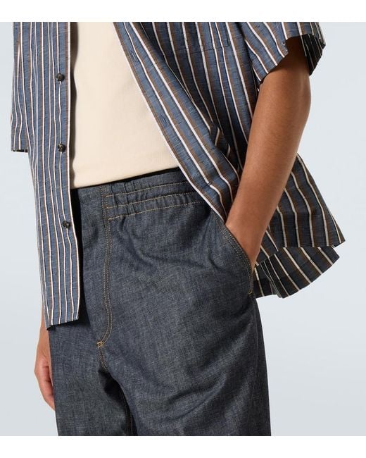 Bottega Veneta Blue Mid-Rise Straight Jeans for men