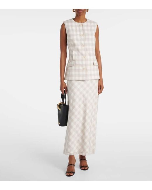 Veste Sans Manches Calliope A Carreaux Jonathan Simkhai en coloris Natural