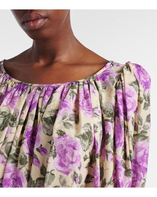 Chloé Pink Printed Silk Top