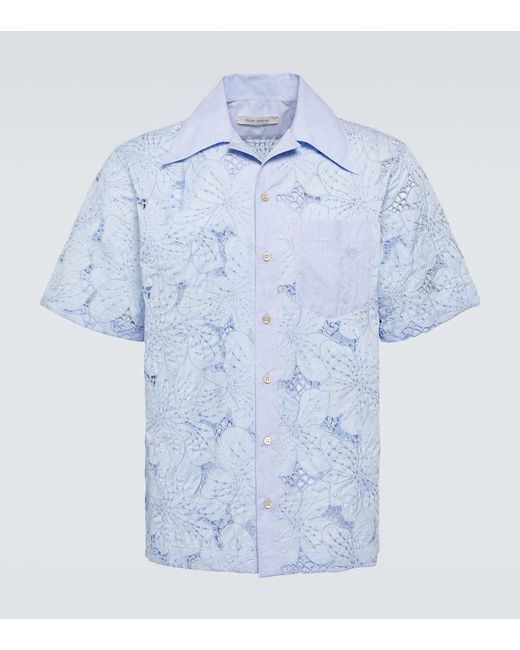 Wales Bonner Blue Highlife Floral Cotton-blend Bowling Shirt for men