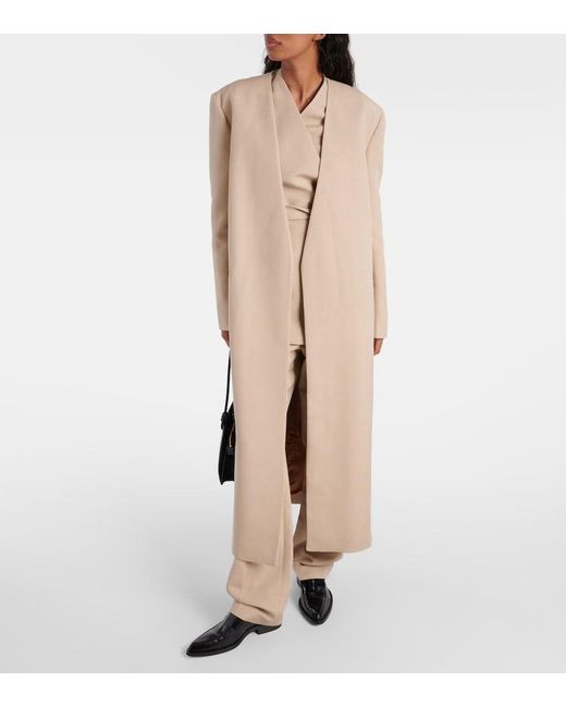 TOVE Natural Allegra Cotton-Blend Coat