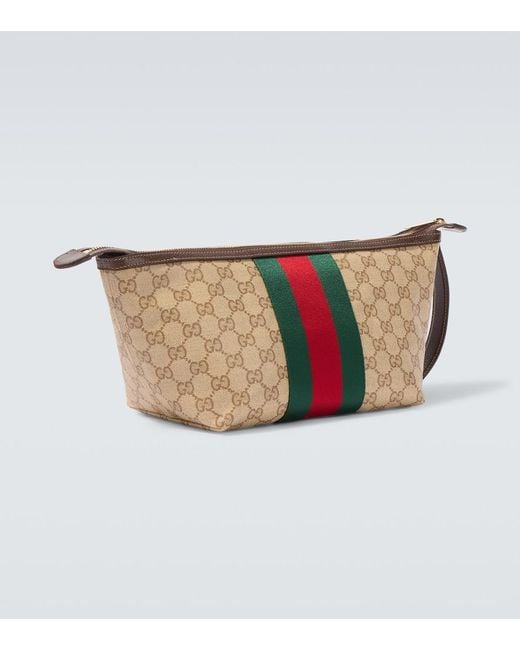 Gucci Brown Essence Classic Gg Canvas Toiletry Bag for men
