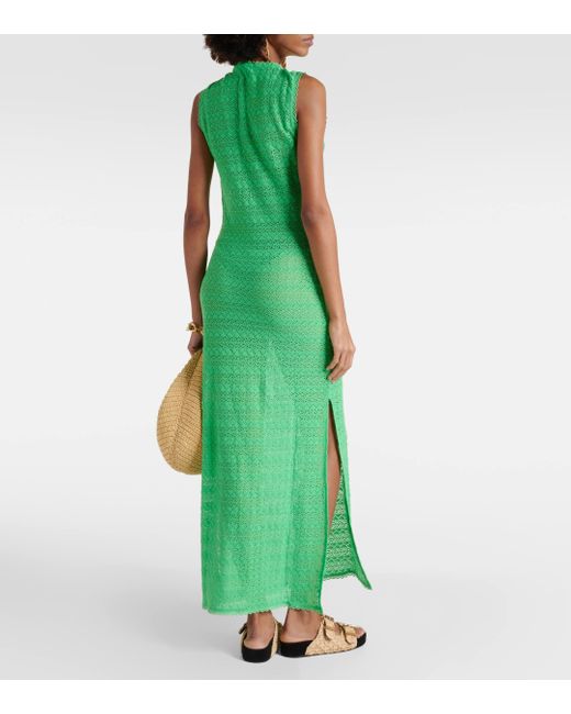 Melissa Odabash Green Maddie Crochet Maxi Dress