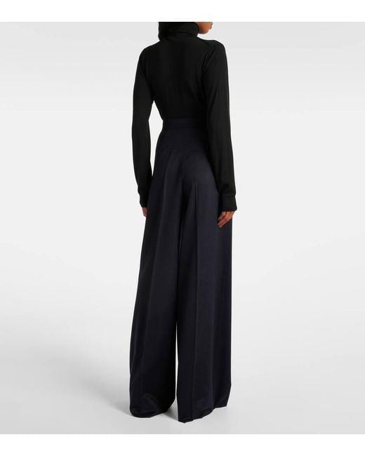 Pantalon Ample Fagus En Laine Max Mara en coloris Blue