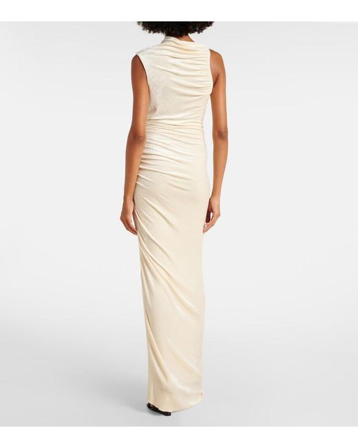 Rick Owens White Svita Draped Gown