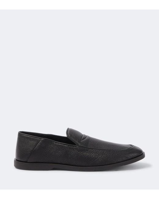 George Cleverley Black Leather Loafers for men