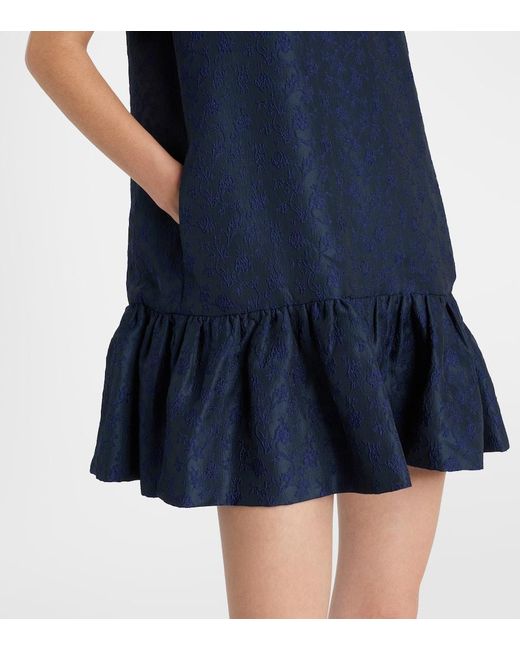 Vestido Corto Alison De Jacquard Adornado Jonathan Simkhai de color Blue