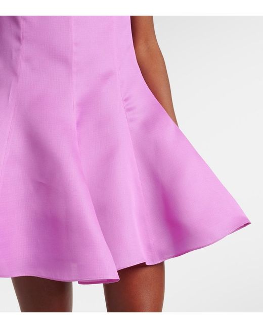 Khaite Pink Mags Silk Minidress