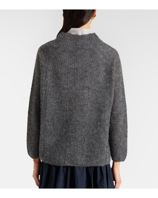 Max Mara Gray Riga Wool-Blend Sweater