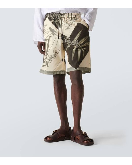 Paula's Ibiza - Shorts in cotone e seta con stampa di Loewe in Metallic da Uomo