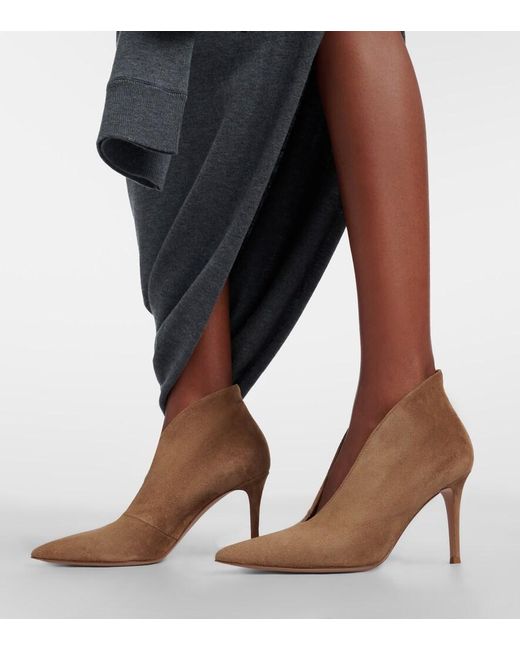 Gianvito Rossi Brown Vania Suede Pumps