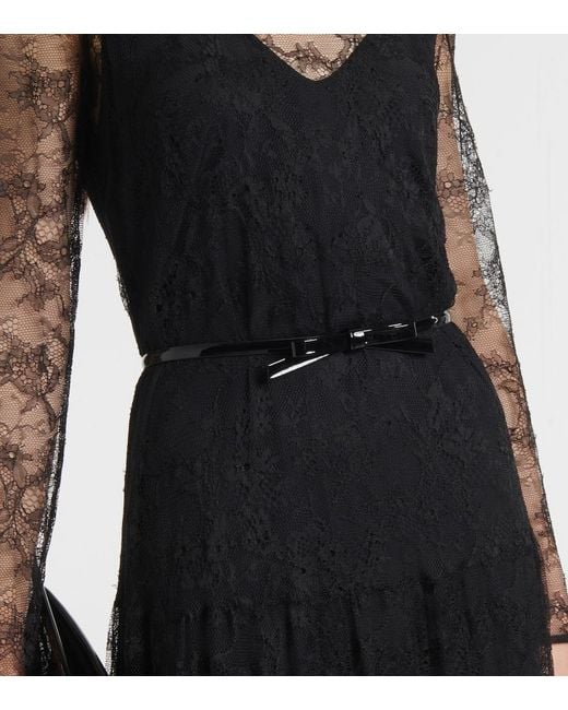 Max Mara Black Modane Lace Maxi Dress