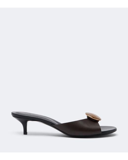 Christopher Esber Black Aura Quartz Leather Mules