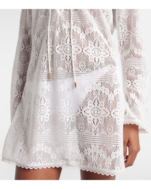 Melissa Odabash White Joelle Crochet Beach Cover-Up