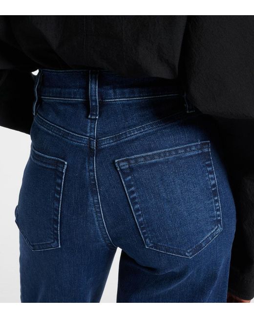 FRAME Blue Wide-Leg Jeans Le Slim Palazzo
