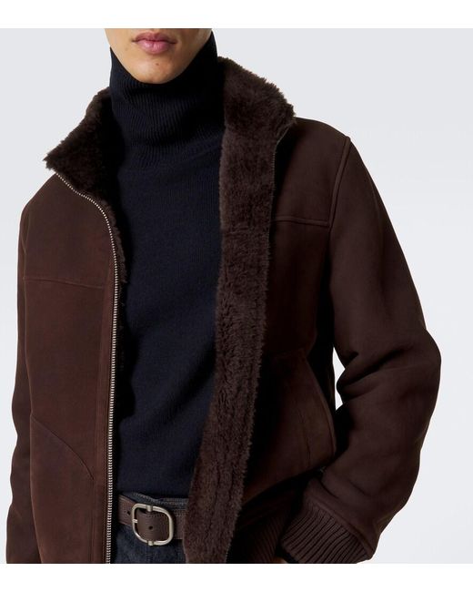 Arma Brown Arek Suede Blouson Jacket for men