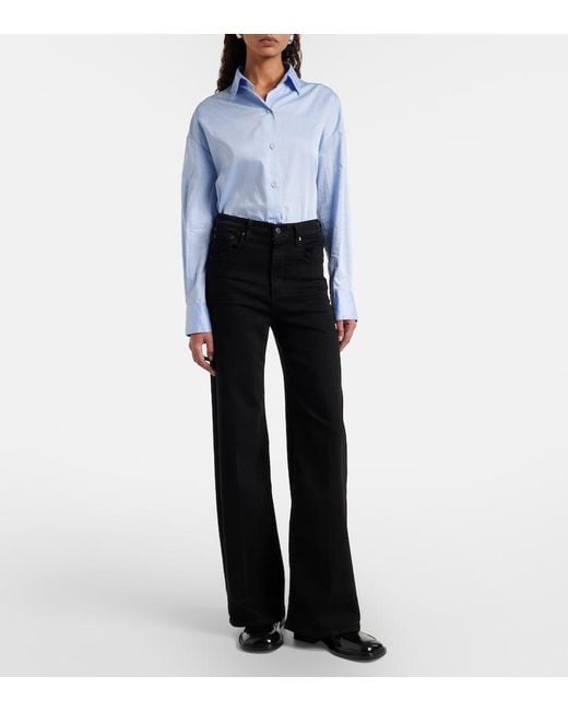 Citizens of Humanity Black Lyra High-Rise Wide-Leg Jeans