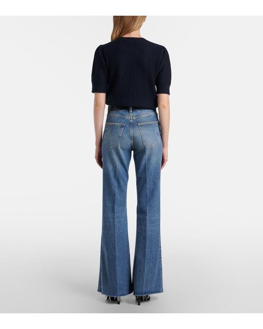 FRAME Blue Lax Wide-Leg Jeans