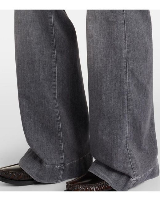 7 For All Mankind Gray Modern Dojo High-Rise Flared Jeans