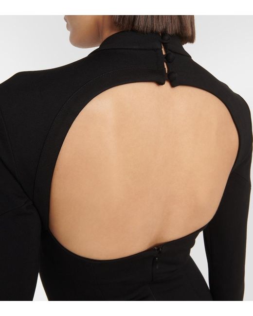 Area Black Bustier Minidress