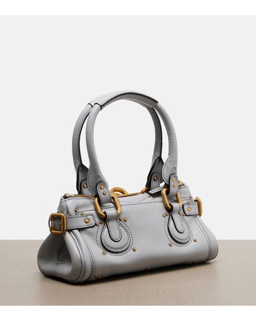 Chloé Gray Paddington Small Leather Shoulder Bag
