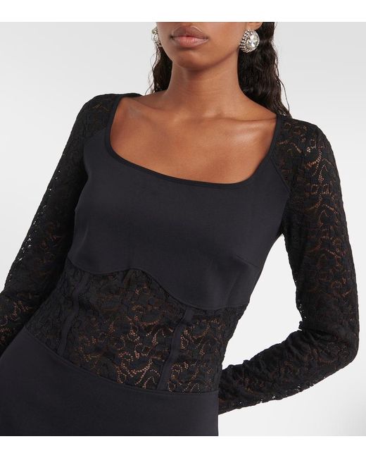 Wolford Black X Simkhai Intricate Pattern Minidress